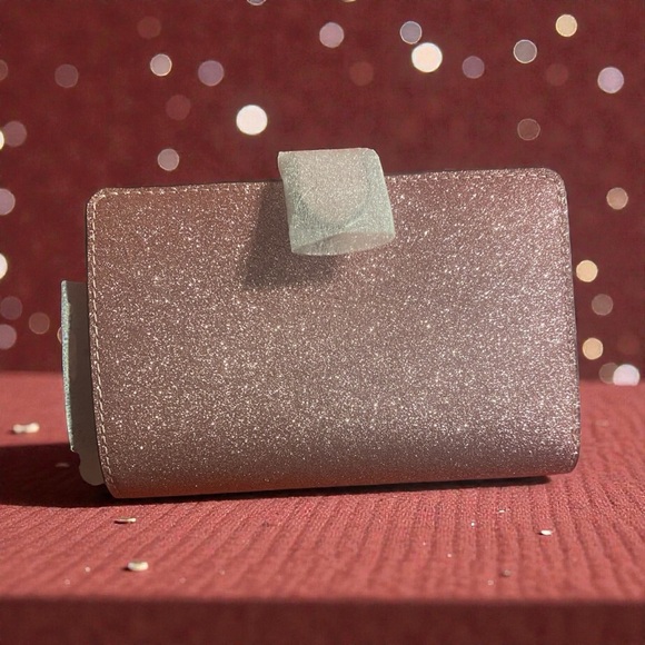 Kate Spade Glitter Pink Compact Bifold Wallet - Picture 4 of 8